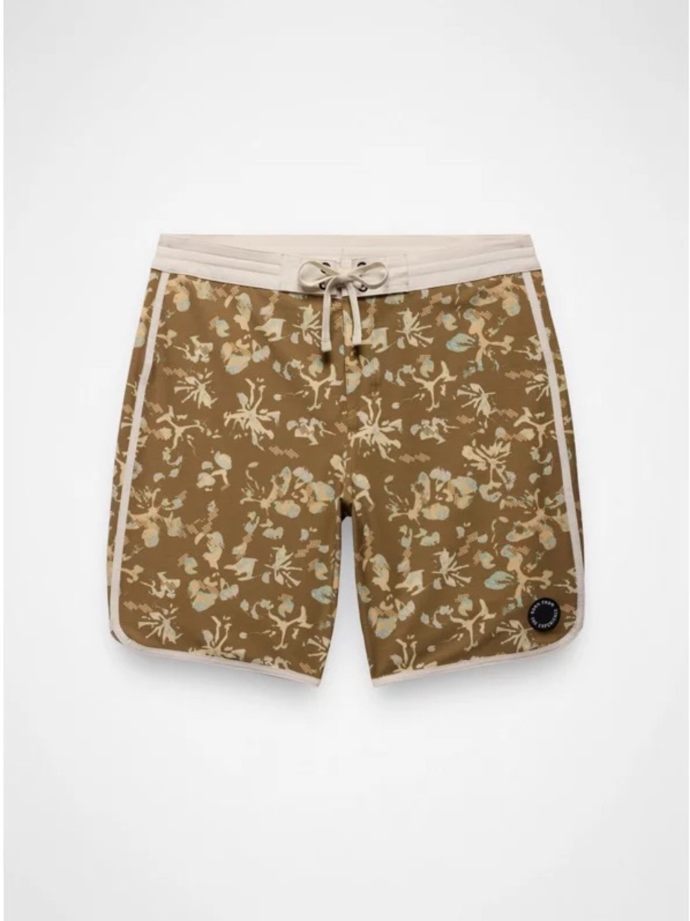NEW PrAna Swim Trunks boardshorts Vintage retro Olive Digibloom Mens 30 NWT